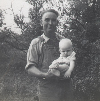 Joe Carr holding Joe Nelson Denny Photo