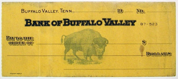 Bufallo Valley Bank Check