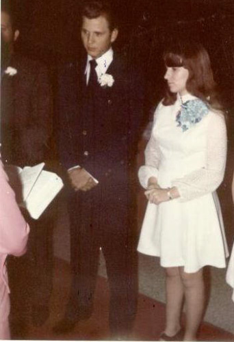Douglas Wayne Hatcher and Linda Gayle Aday wedding day January 14, 1972